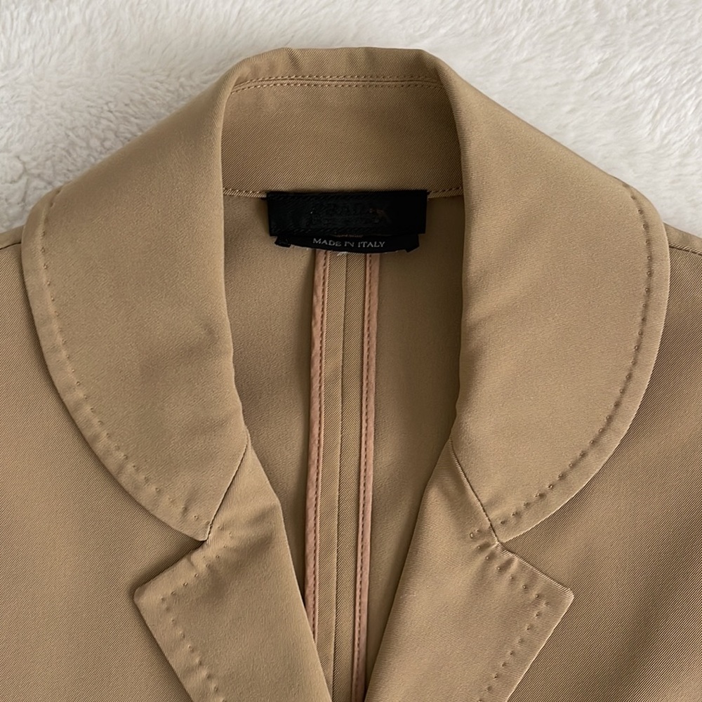 Prada Double Button Front Blazer Jacket Tan Women… - image 6